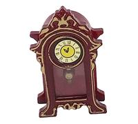 GOOHOCHY Miniature Vintage Pendulum Clock Small Retro Model for Mini House Accessories Home Decoration Compact Lightweight Dollhouse Kit Ornament
