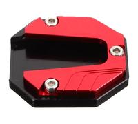 GOOHOCHY Motorcycle Kickstand Side Stand Support Pad in Red Aluminium Alloy Enhanced Stability and Antislip Design for Parking on Softer Ground Or Pavement