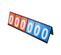 GOOHOCHY Multifunctional Folding Competition Scoreboard 6-digit Flip Score Keeper 3 Red 3 Blue for Sports Games and Ball Game Scoring