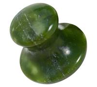 GOOHOCHY Mushroom-Shaped Jade Facial Massage Stone Set Green Jade Hot Stone Warmer Gua Sha Scraping Tool for Face and Neck Relaxation Therapy