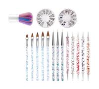 GOOHOCHY Nail Art Pen Manicure Drawing Tools DIY Nail Painting Accessory Crystal Pen Puller Double Head for Manicure Art