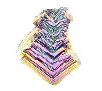 GOOHOCHY Natural Bismuth Crystal Stone 2-3 Cm Colorful Metal Mineral Crystal Decor for Home Display and Collection Random Style