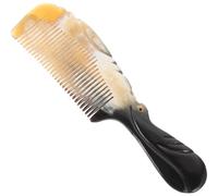 GOOHOCHY Natural Ox Horn Comb a Gift for Home Handheld Comb with Smooth Surface and Anti-static Features, Beautiful Natural Shapes and Hair Supply Random Color for Haircut and Styling