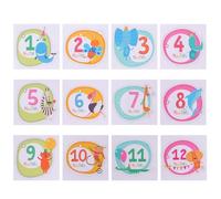 GOOHOCHY Newborn Monthly Stickers for Girl with Assorted Colour Paper Animals Design, Creative Photo Album Props to Record Your Life in The First Year