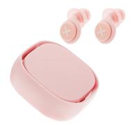 GOOHOCHY Noise Reduction Ear Plugs for Sleep and Concerts, 2pcs Pink Double-Layer Silicone Earplugs with Carrying Case, Anti-Noise Snore Protection for Women and Students