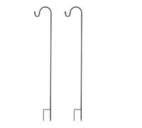 GOOHOCHY Outdoor Shepherds Hook Garden Stakes 2Pcs 8Mm Iron Rod 90Cm Plant Hangers for Hanging Lanterns and Floral Baskets