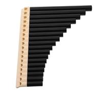 GOOHOCHY Pan Flute 16 Pipes Brown Pan Pipes Traditional Wind Instrument for Beginners Students School Band Teaching and Performance