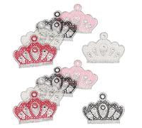 GOOHOCHY Pearl Crown Shape Stickers 10 Pcs Self-Adhesive Pearl Stickers for Jeans Decorating Things