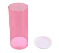 GOOHOCHY Pink Plastic Shuttlecock Storage Tube with Lid - Lightweight 3pcs Badminton Container for Travel, Gym, and School Use