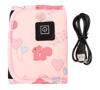 GOOHOCHY Portable Bottle Warmer USB Heating Cover Velvet Material, Keep Milk Warm for Parents and Babies, for Outdoor Travel and Feeding on The Go Random Color