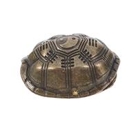 GOOHOCHY Portable Feng Shui Divination Turtle Shell Ornament with Coin for Wealth I Ching Inspired Earth Humanity Symbol Mystical Chinese Decor for Home and Office
