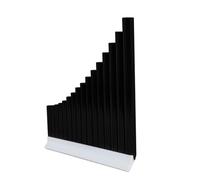 GOOHOCHY Portable Pan Flute C Key Musical Instrument for Beginners, Made of Sturdy Abs Material, 16 Pipes, Black, for Developing Hand Coordination and Music Practice
