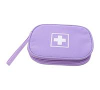 GOOHOCHY Portable Travel Medicine Bag with Handle, Compact Oxford Cloth Storage Organizer Featuring Internal Compartments and Organized Sections for Car and Household Activities