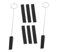 GOOHOCHY Professional Piano Tuning Tools Kit 6pcs Set with 2 Tuning Forks and 4 Damper Blocks, Black Piano Repair Accessories for Musicians and Technicians