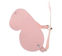 GOOHOCHY Pu Leather Eye Mask for Sleep and Masquerade, Pink Adjustable Strap Blindfold, Decorative Cosplay and Festival Mask for Women, Light Blocking Eye Cover for Relaxation and Role-playing