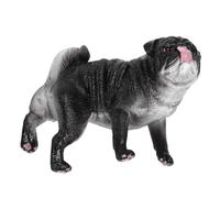 GOOHOCHY Realistic Pug Dog Figurine Decorative Statue for Home Desk Ornament Whimsical Indoor Dog Model for Living Bedroom Office Shelf Display Pug Lovers and Collectors