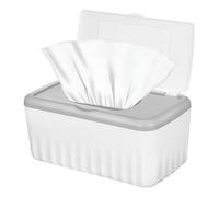 GOOHOCHY Rectangular Tissue Box Cover with Lid Easy Dispensing and Bathroom Wipes Holder for Living Room and Office