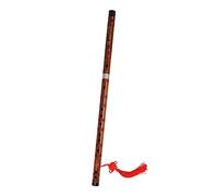 GOOHOCHY Red-brown E Key Bamboo Flute for Beginners, Traditional Chinese Musical Instrument Dizi, Educational Bamboo Recorder for Learning and Practice in Folk Music