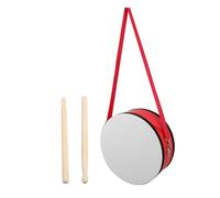 GOOHOCHY Red Marching Snare Drum with Drumsticks and Portable Strap for Band Performances Educational Hand Percussion Instrument Enhancing Musical Interest and Teamwork