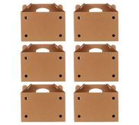 GOOHOCHY Reptile Transport Cardboard Box 6PCS - Portable Small Animal Shipping Carrier with Elegant Appearance for Poultry and Gift Packaging 12.2x8x5.1