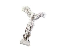 GOOHOCHY Resin Craft Goddess Figurine Desktop Decoration Winged Victory Statue Table Ornament Home Adornment Samothrace Wings White