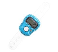 GOOHOCHY Rhinestone Finger Counter Resettable Handheld Tally Counter for Sports Knitting Attendance Portable Electronic Clicker Stylish Blue Design