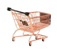 GOOHOCHY Rose Gold Shopping Cart Makeup Sponge Drying Rack Compact Cosmetic Puff Holder for Women Creative Desktop Storage Organizer for Makeup Sponges and Powder Portable Beauty Egg Drying