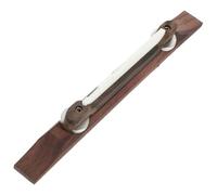 GOOHOCHY Rosewood Archtop Guitar Bridge with Bone Saddle for Jazz Guitar and Mandolin - Flat Bottom Smooth Surface Ebony-Style Replacement Part