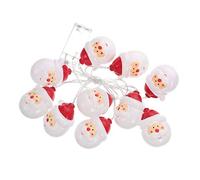 GOOHOCHY Santa Claus String Lights 10 LED Battery Powered 0.5W Warm White for Christmas Indoor Outdoor Decoration Bedroom Balcony Saving
