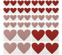 GOOHOCHY Scratch Off Stickers Simple Heart Design Gold Heart Shape and 40pcs Peel and Stick Paper Labels for Valentine with Delicate Color Postcards Wedding Games