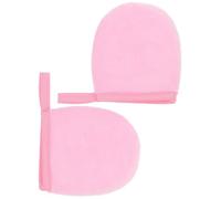 GOOHOCHY Self Tanning Mitt 2Pcs Plush Gloves for Body and Finger Coverage, Soft Velvet Lotion Mitts for Smooth Sunless Tan Application and Sunscreen Massage