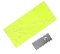 GOOHOCHY Set of 2 Plastic Sewing Rulers for Quilting and Drawing Circles, Yellow Patchwork Seam Guide Rulers for Accurate Fabric Measuring and Crafting