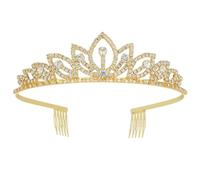 GOOHOCHY Shiny Rhinestone Bridal Crown Headpiece, Alloy Circlet for Bride, Delicate Wedding Ornament for Music Festivals and Theatre, Elegant Headwear for Ladies