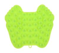 GOOHOCHY Silicone Foot Scrubber Brush Massage Pad for Foot Cleaning and Back Scrubbing, Green Non-Slip Bath Massage Mat Suitable for Home Spa and Personal Care