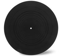 GOOHOCHY Silicone Vinyl Record Player Pad Anti-Static and Stable Design 29.5Cm Turntable Mat for Home Use, Sturdy Black Turntable Accessory and Record Protective Mat