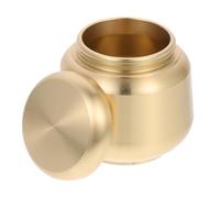 GOOHOCHY Small Copper Ashes Box Mini Urn for Human and Pet Cremation Ashes Sealed Round Container Lightweight Practical Keepsake Storage