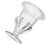 GOOHOCHY Small Glass Urn Vase Roman Style High Foot Glass Flower Vase Indoor Decorative for Office and Home Table Centerpiece