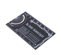GOOHOCHY Small Metal Engineering Ruler with Protractor Compass Scale Compact Metric Pocket Tool for Mechanical and Civil Engineers Precise Graduation Gadget for Lab Measurements