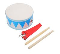 GOOHOCHY Snare Drum Musical Blue Double-sided Faux Sheepskin Snare Drum for Early Music Education Enhances Cognitive and Physical Skills Safe Smooth Surface
