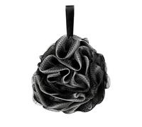 GOOHOCHY Soft Large Bath Scrubber Ball with Carbon Fiber Mesh Nets, Black Shower Loofah for Exfoliating Skin, Bathroom Bath Flower Suitable for Daily Cleansing and Spa Use