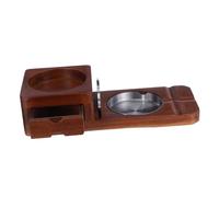 GOOHOCHY Solid Wood Cigar Holder Box Wooden Cigar Tray Set Large Ashtray Lid for Home Bar Office Decor