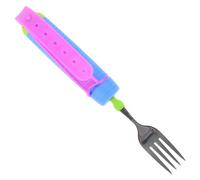 GOOHOCHY Spillproof Adaptive Utensil Fork for Elderly Disabled People Built up Handle Non-Slip Design for Hands Eating Utensils