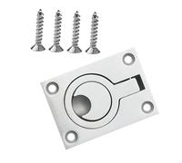 GOOHOCHY Stainless Steel Flush Mount Hatch Handle Recessed Flush Pull with Lift Function Corrosion Resistant Boat Deck Furniture Handle for Cabinets Doors Closets