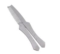 GOOHOCHY Stainless Steel Folding Beard Comb with Smooth Comb Teeth for Men, Sturdy and Unique Design, for Barber Salon and Travel Use