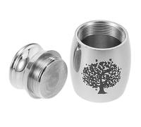 GOOHOCHY Stainless Steel Pet Urn for Dog and Cat Ashes Lightweight Memorial Cremation Urn Jar Preserves Ashes Securely for Funeral and Memorial
