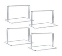GOOHOCHY Steel Partition Brackets Impact Resistant Divider Supports 4pcs Silver Sturdy Desk Dividers for Office and Student Examination Rooms for Self-Study Areas