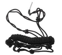GOOHOCHY Stiff Knot Horse Halter Braided Polyester Rope Training Head Collar for Outdoor Riding and Horse Shows in Black