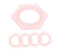 GOOHOCHY Sturdy Microphone Anti-rolling Rings 5pcs Six-corner Night Light Shockproof Plastic Holder for Handheld Mic
