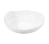 GOOHOCHY Suction Senior Dining Bowl and Sprinkle Proof Food Dish Scoop Design for Elderly Self Feeding and Rehabilitation Use, White Non-Spill Training Dinnerware for Disabled Patients