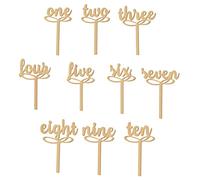 GOOHOCHY Table Number for Wedding 10pcs Wooden Table Number Sticks Event Decor Wedding Decorations